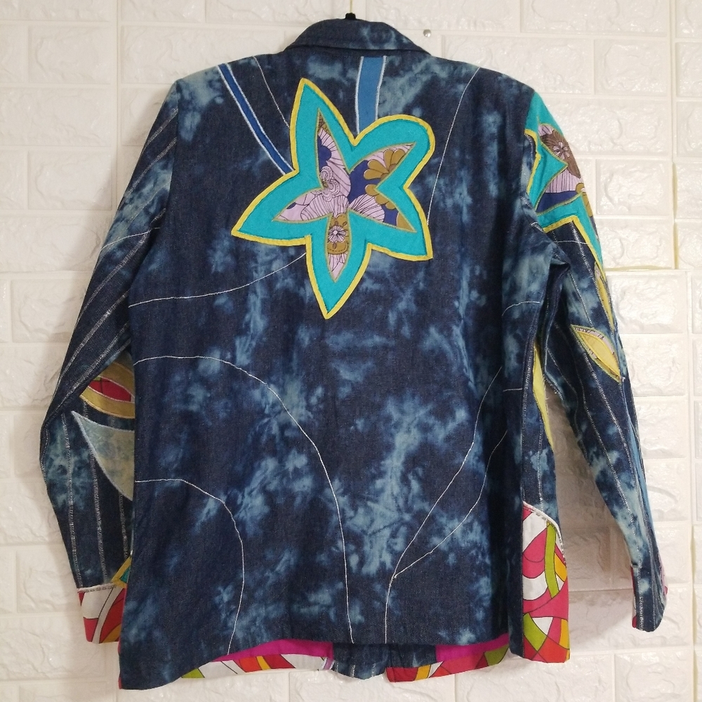 1990s Drapers & Damon's Patchwork Embroidered Coat - image 6